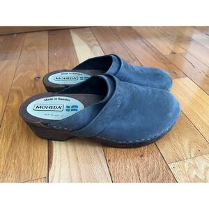 Moheda Emma Womens Classic Wooden Clogs Gray Size 38/US 7